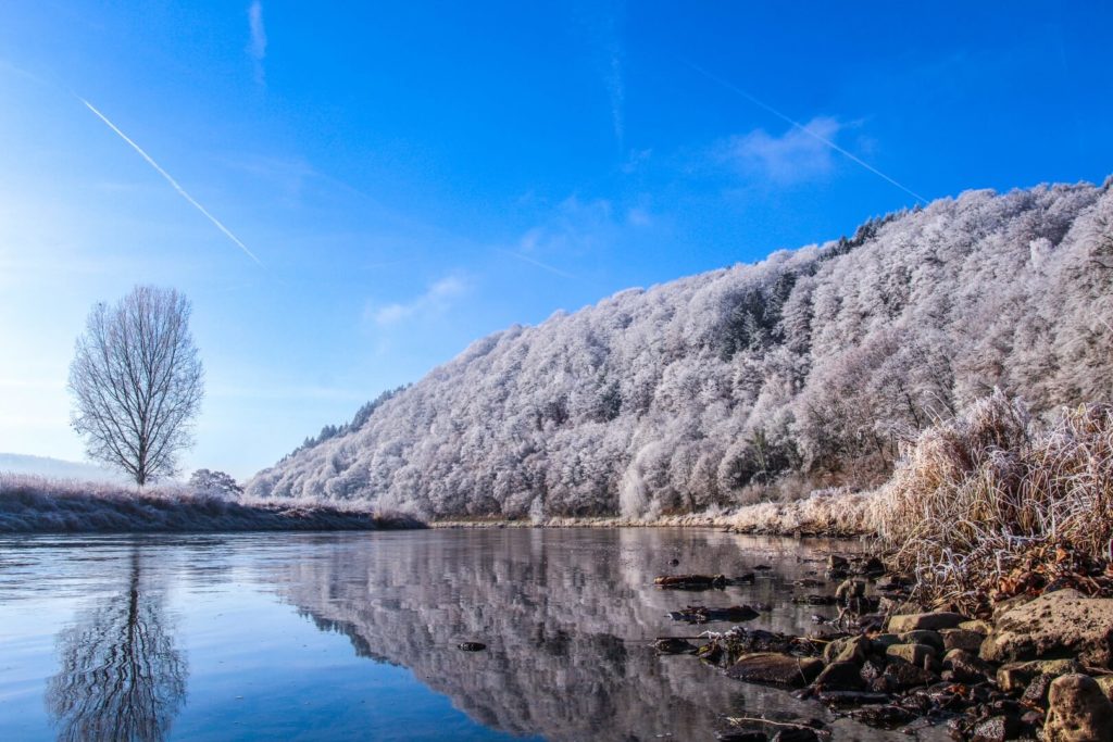 Bodenfelde bei eisigen Temperaturen – Weserbergland