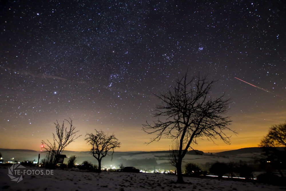 Sternenhimmel über Schoningen im Solling