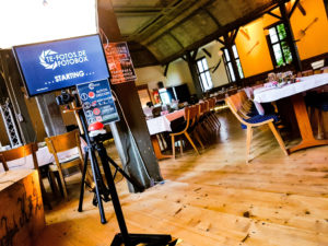 Fotobox mit kabellosem Buzzer im Einsatz