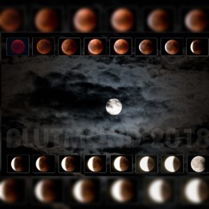 Blutmond vom Weserbergland fotografiert