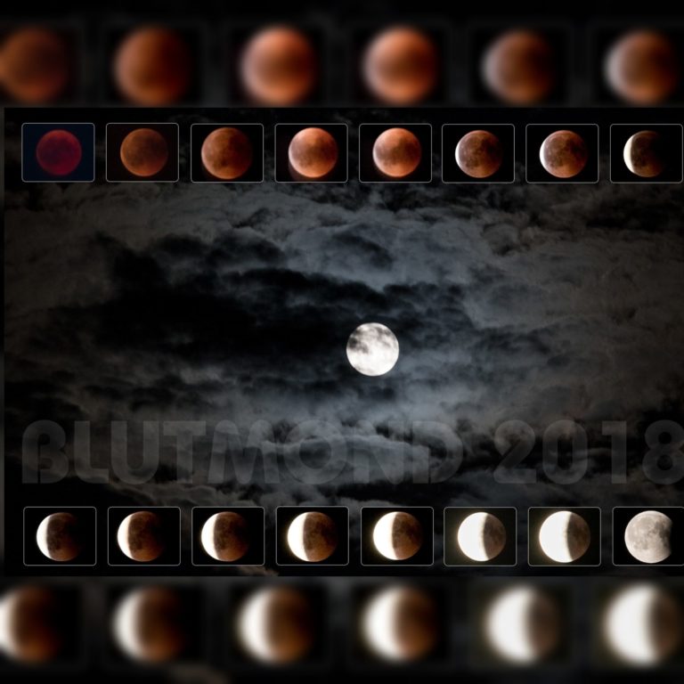 Blutmond vom Weserbergland fotografiert