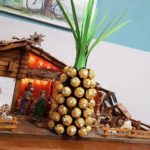 Ananas aus Sektflasche und Rocher DIY do it yourself - Geschenkidee
